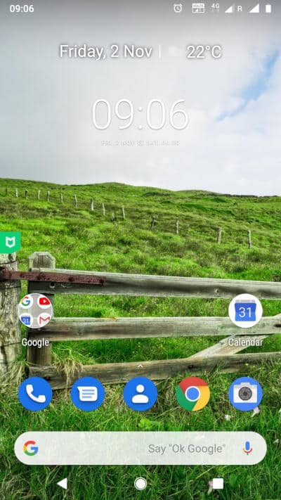 Nokia 6.1 Android Pie Home Scren