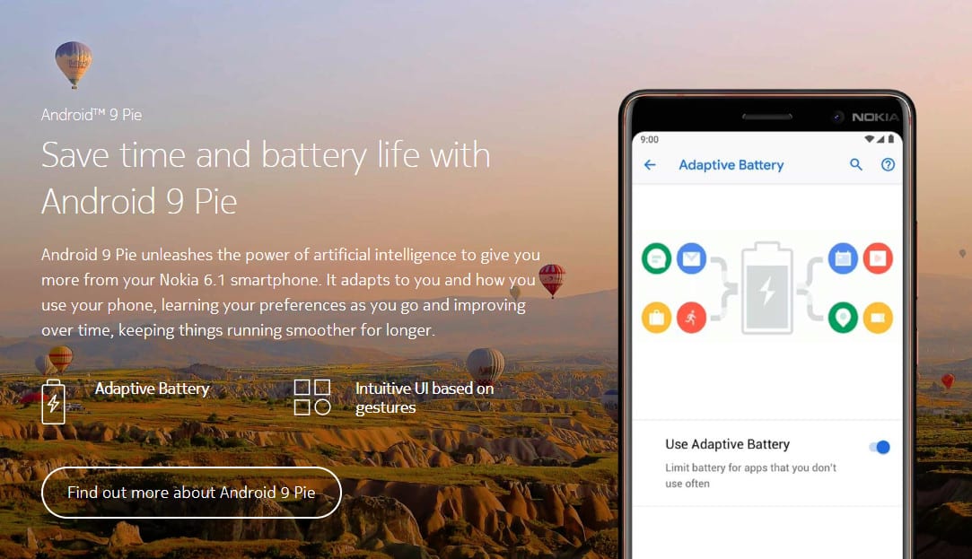Nokia 6.1 Phone with Android 9 Pie