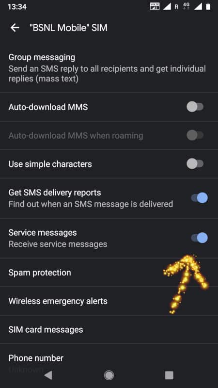 Service Message Settings