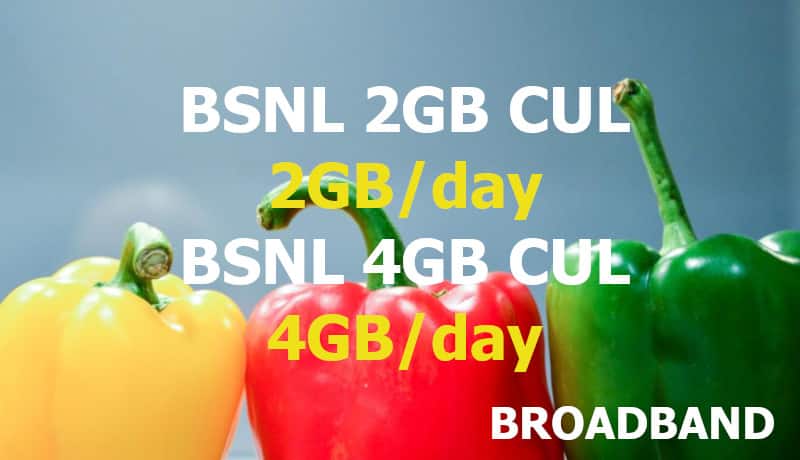 BSNL 2GB, 4GB CUL Plans