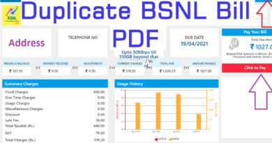 Duplicate BSNL Bill in PDF Sample