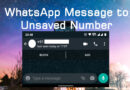 WhatsApp Message to Unsaved Number Article